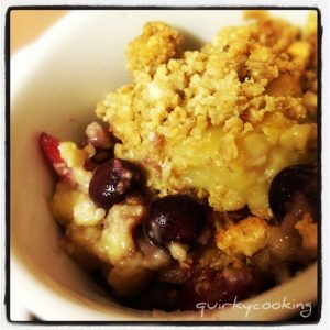 GF Apple-Berry Custard Crumble - Quirky Cooking