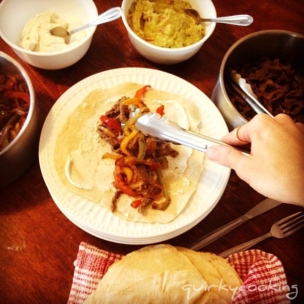 Beef or Chicken Fajitas - Quirky Cooking