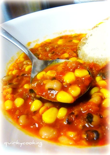 Creole Black-Eyed Peas ‘n’ Corn - Quirky Cooking