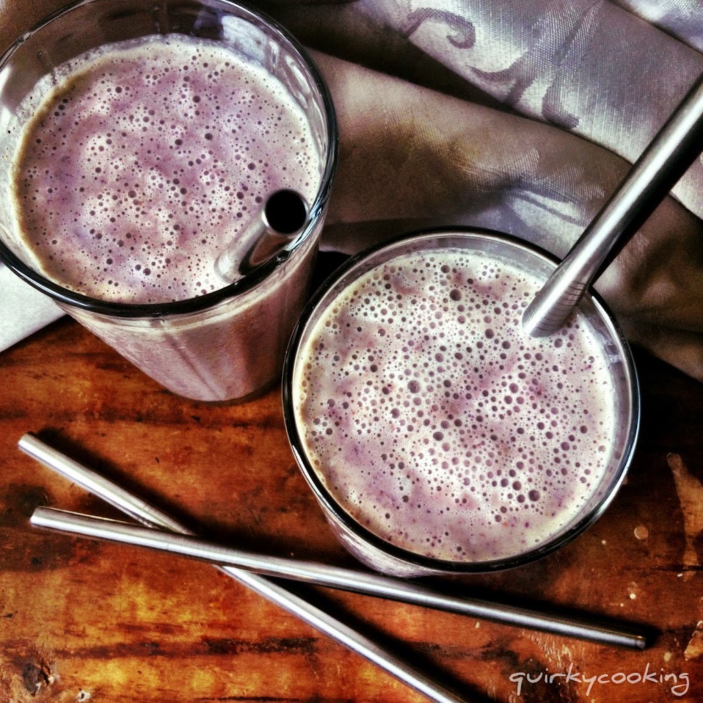 Blueberry Yoghurt Green Smoothie - Quirky Cooking