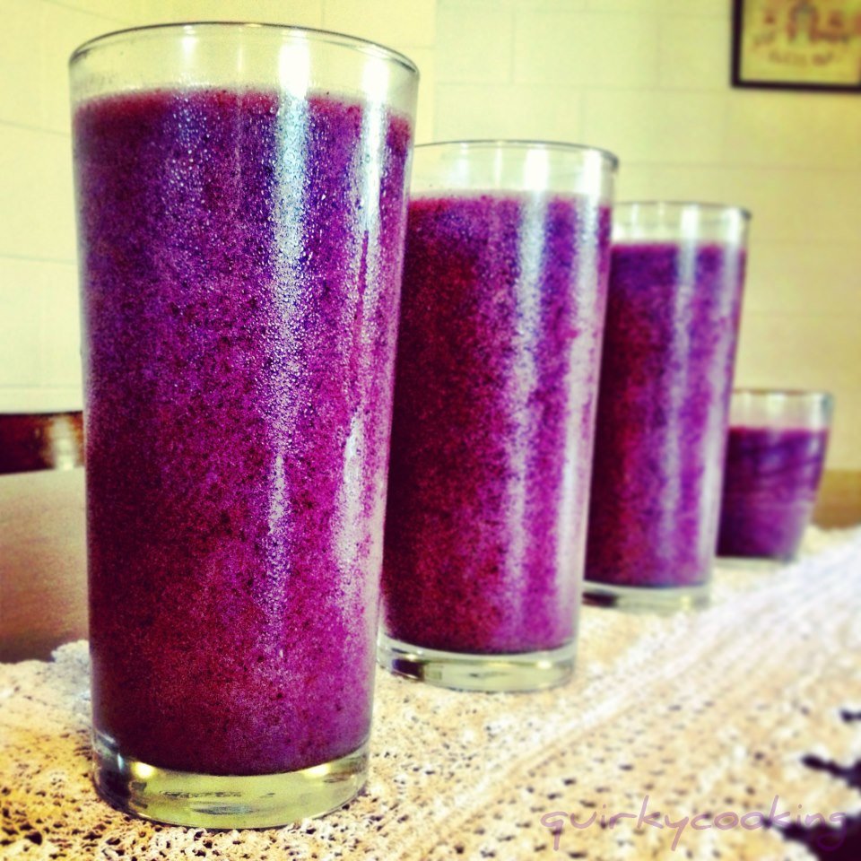 Purple Power Green Smoothie - Quirky Cooking