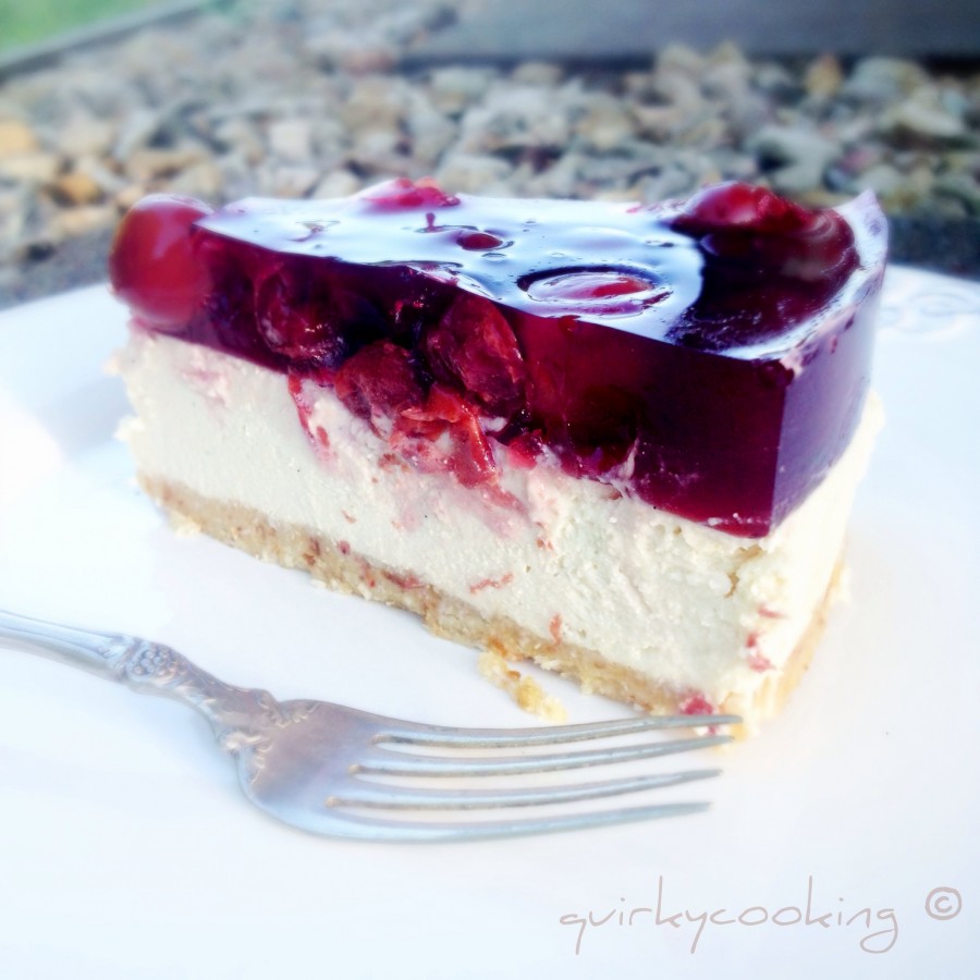 cherry delight cheesecake dairy free quirky cooking