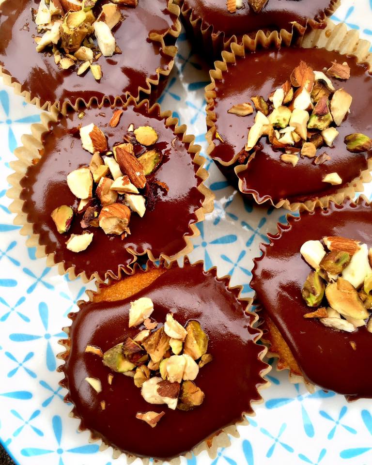 Vanilla Cupcakes with Chocolate Ganache (grain-free, dairy-free) | Quirky Cooking