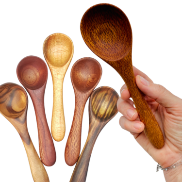 Quirky Cooking Hand~Crafted Small Wooden Spoons