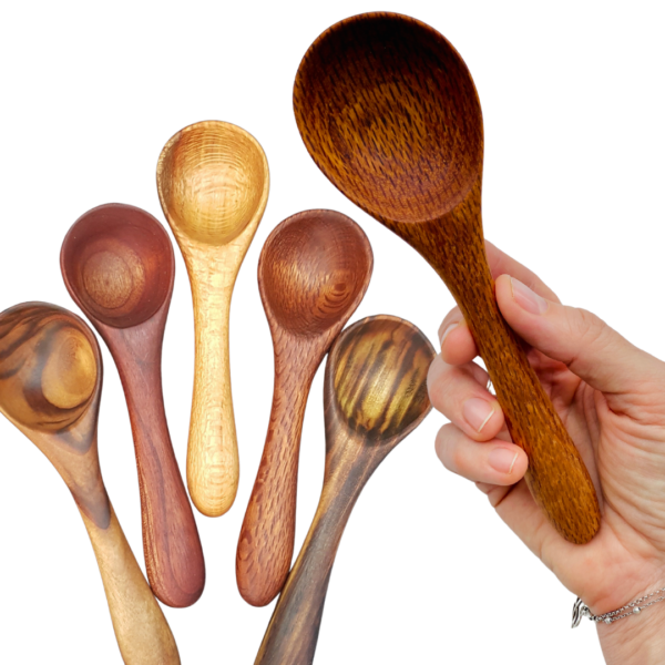 Quirky Cooking Hand~Crafted Small Wooden Spoons