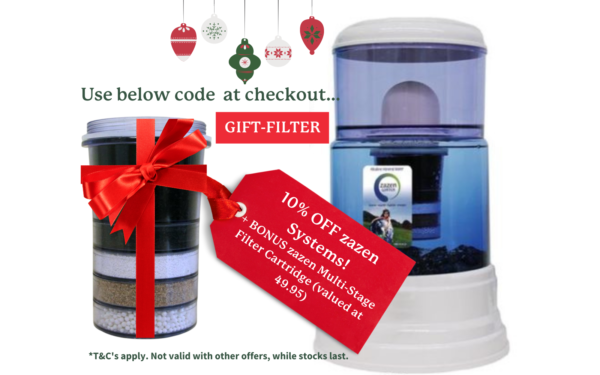 zazen Glass bottom filter system - Quirky Cooking Christmas Promo